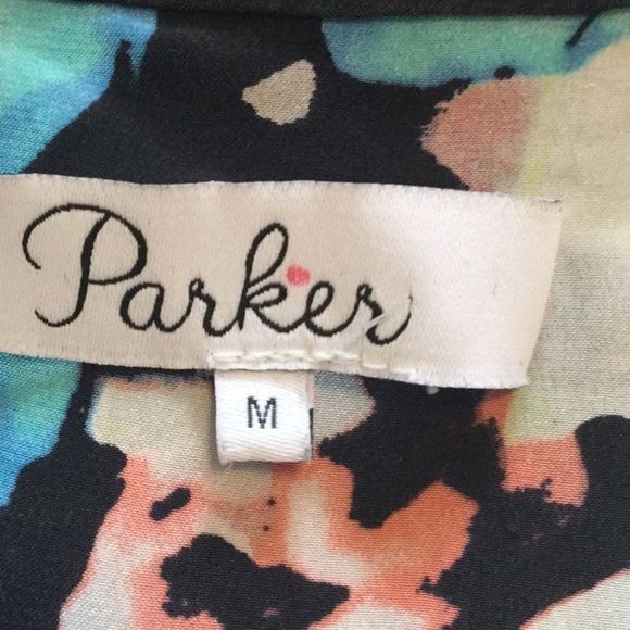 Parker Silk Floral 3/4 Sleeve T-shirt Hem dress - Picture 11 of 12